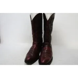 Ariat Mens Size 9.5 EE Distressed Red Leather Cowboy Western Boots Ariat Red Western Boots for Men for Sale | Shop New & Used  main image 2